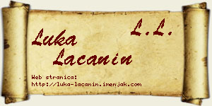 Luka Lačanin vizit kartica
